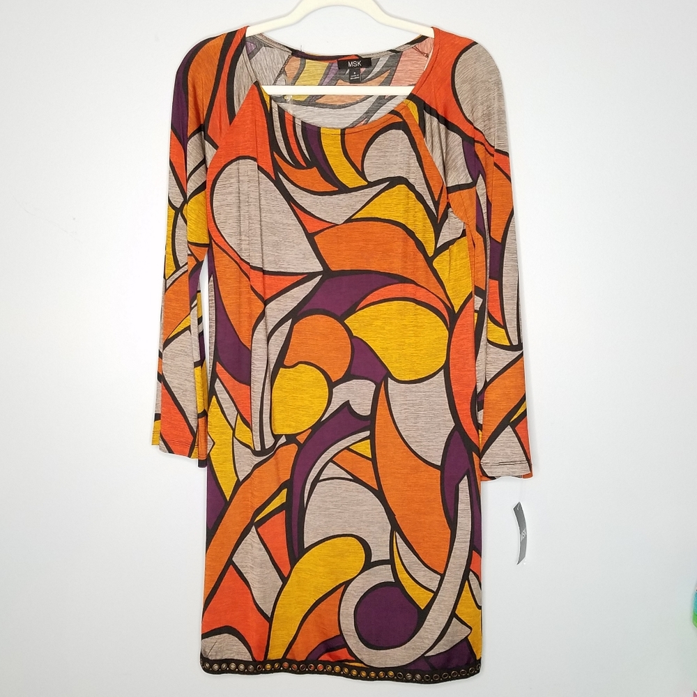 MSK Shift Dress with  Bell Sleeves